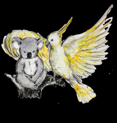 Koalaand Cockatoo clipped rev 1