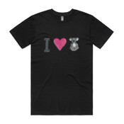 I Heart Koala Adults Black T-Shirt 