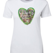 Wildlife Heart Womens T-Shirt (Big Heart)