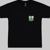 Koala In My Heart Adults Black T-Shirt - Small Heart print